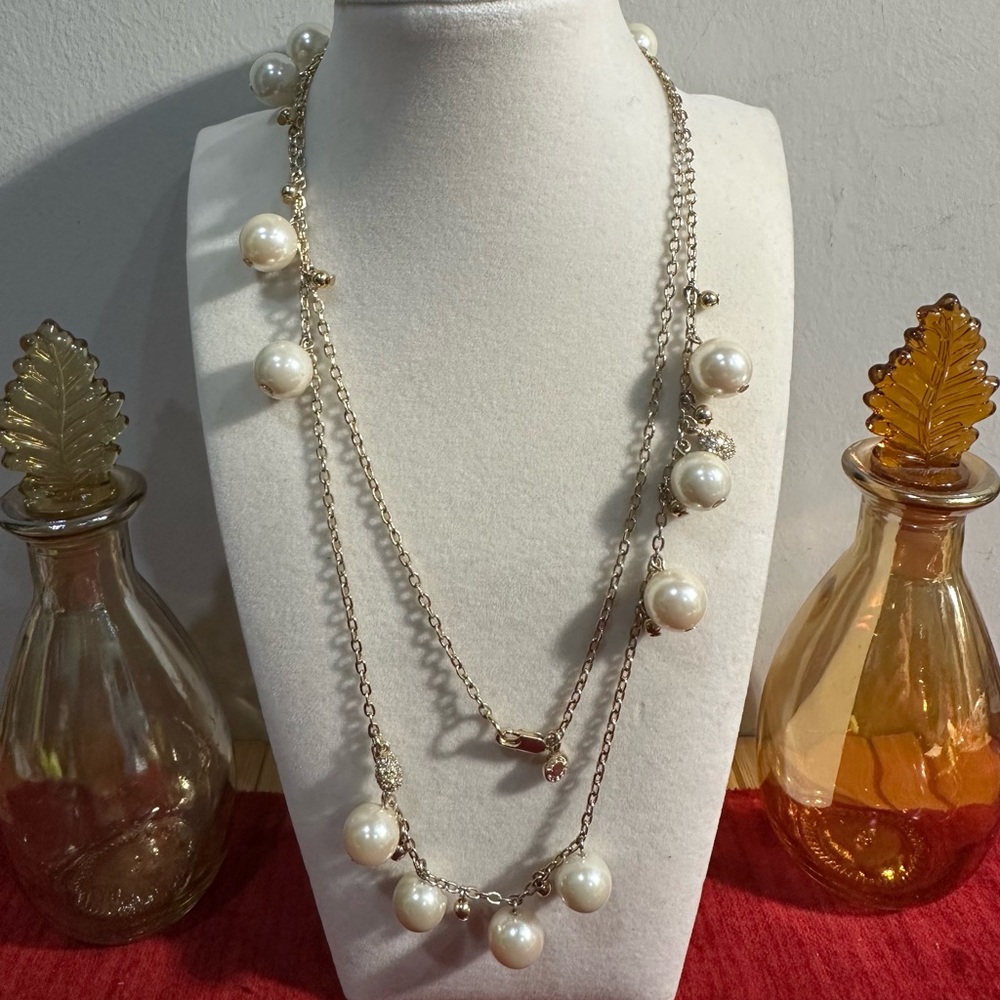 J. Crew Gold-Tone Faux Pearl Necklace